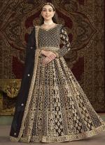 Net Black Wedding Wear Emboidery Work Anarkali Suit